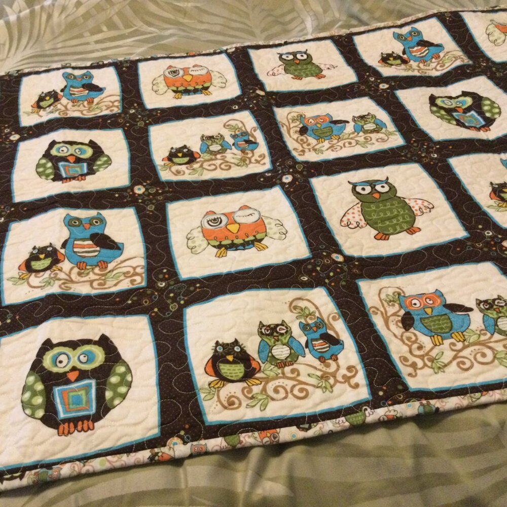 Hand Made Owl Quilt